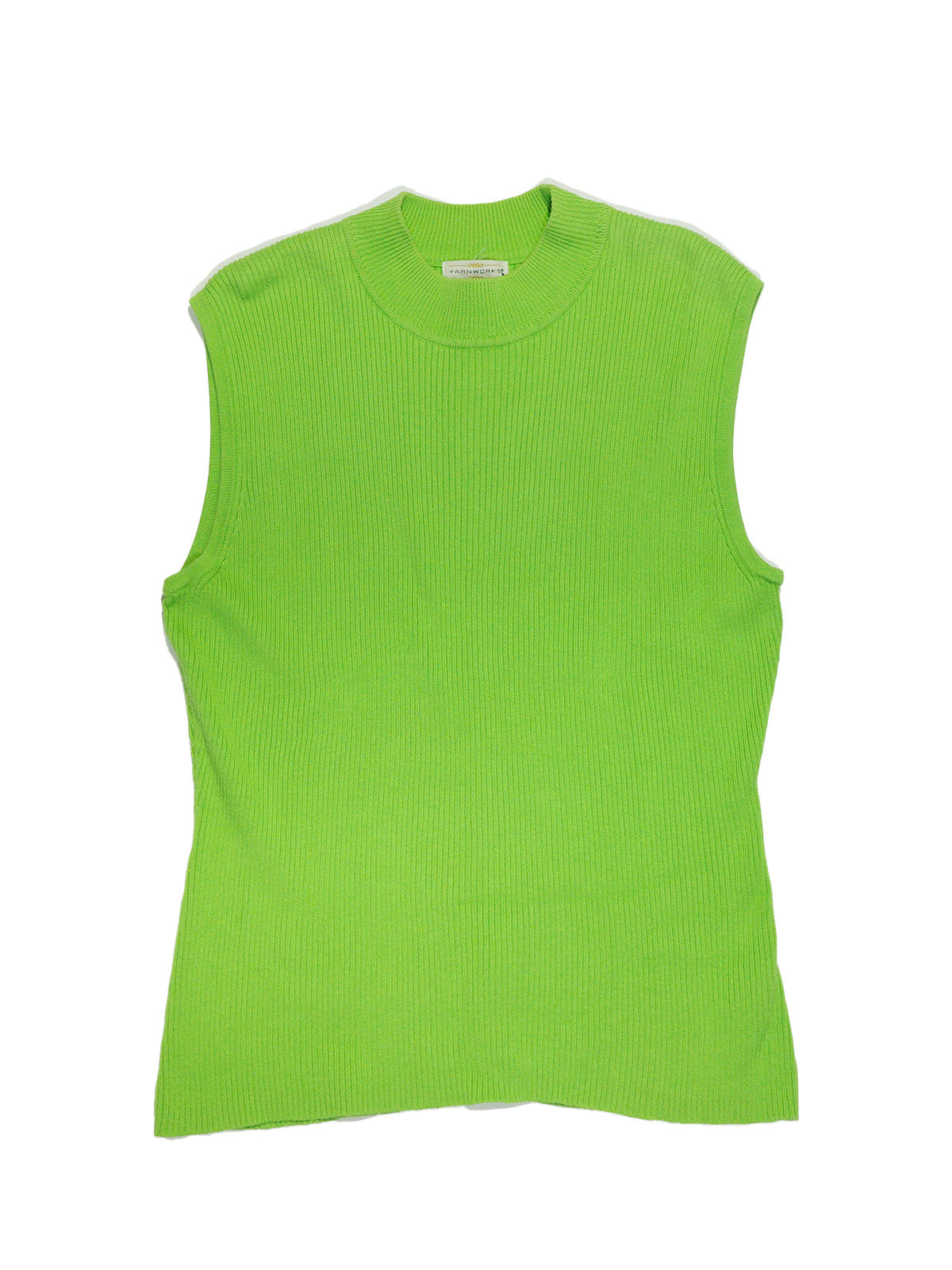 ヴィンテージ　チロリアンニット　ピスタチオグリーン　B20 ピスタチオグリーンリブニットトップス – bed - Urban Vintage & Mode