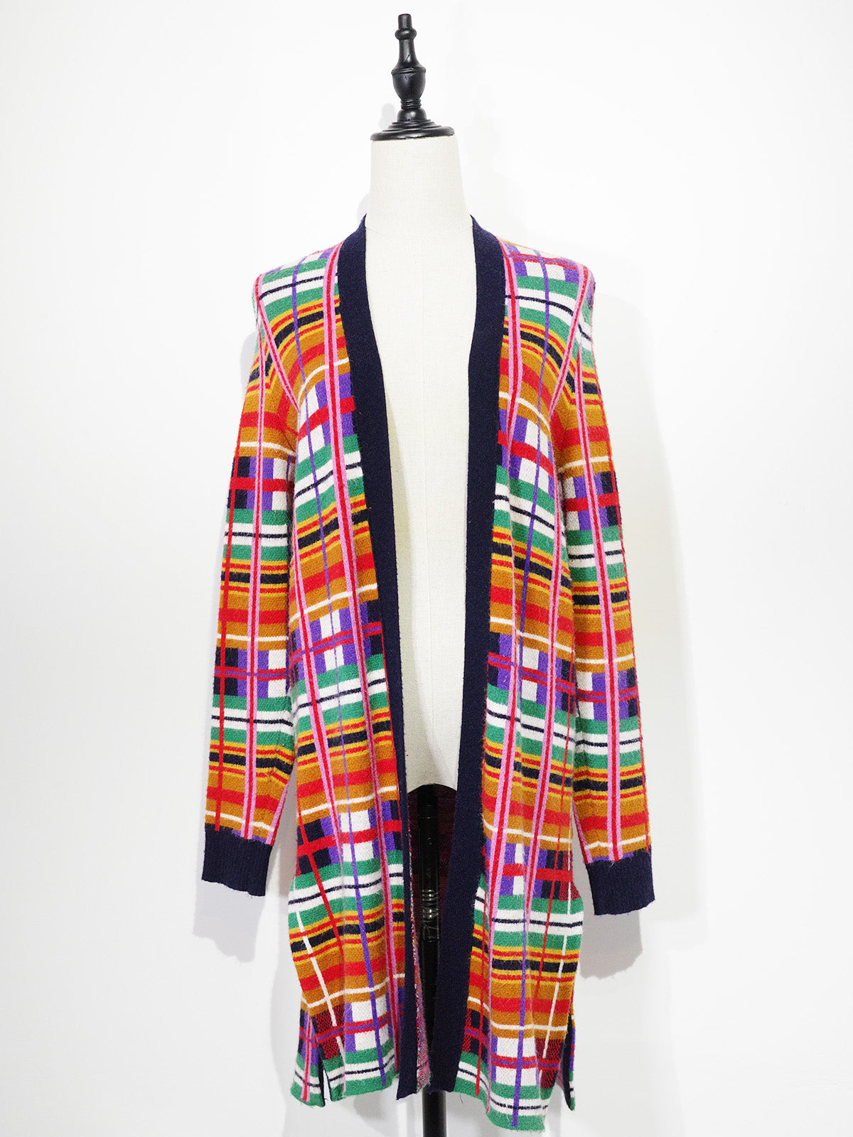 マルチカラーチェックカーディガン – bed - Urban Vintage