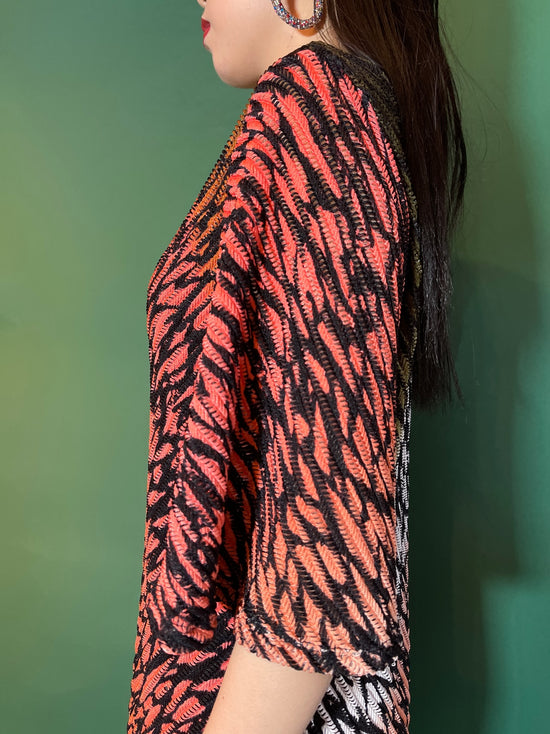 【Used】<br>リーフ柄グラデーションワンピース