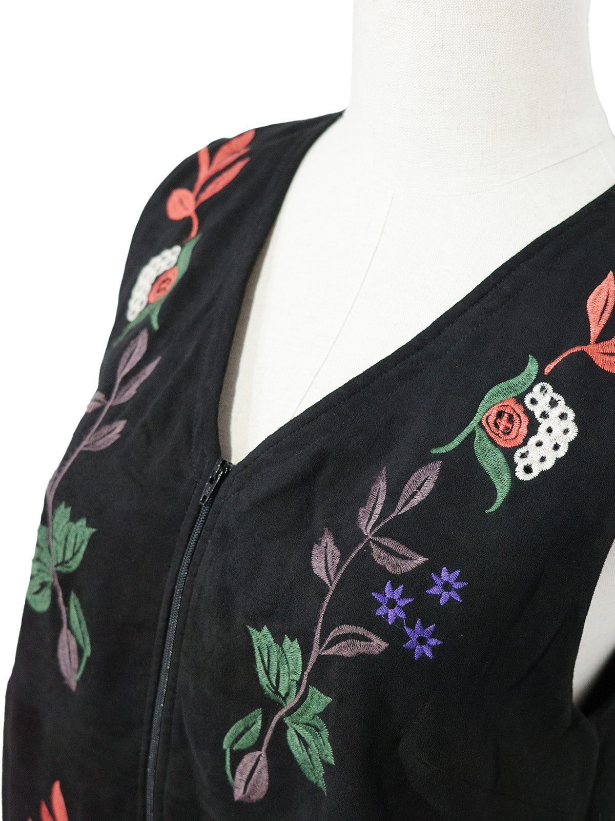 美品 VIVIENNE TAM ボレロ付き 花刺繍 ワンピース ０ 黒 VIVIENNE TAM 刺繍ベロアワンピース – bed - Urban Vintage & Mode