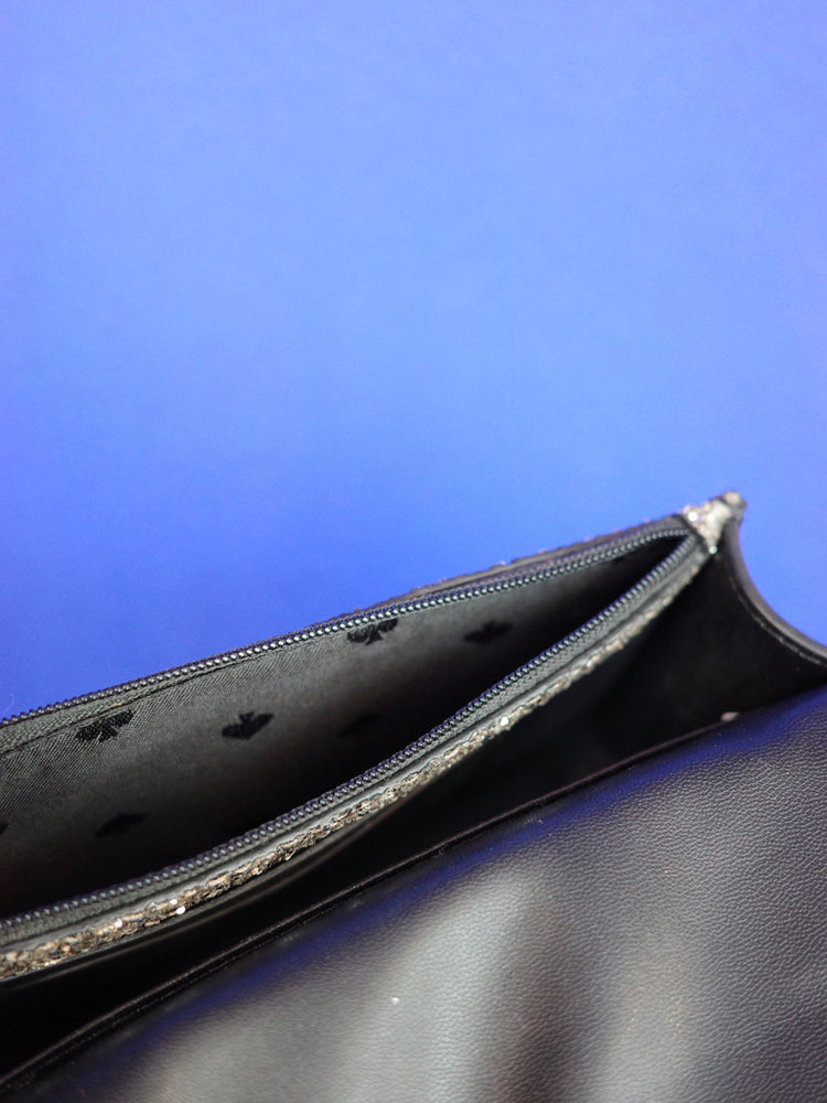
                      
                        KATE SPADE グリッターエナメルハンドバッグ
                      
                    