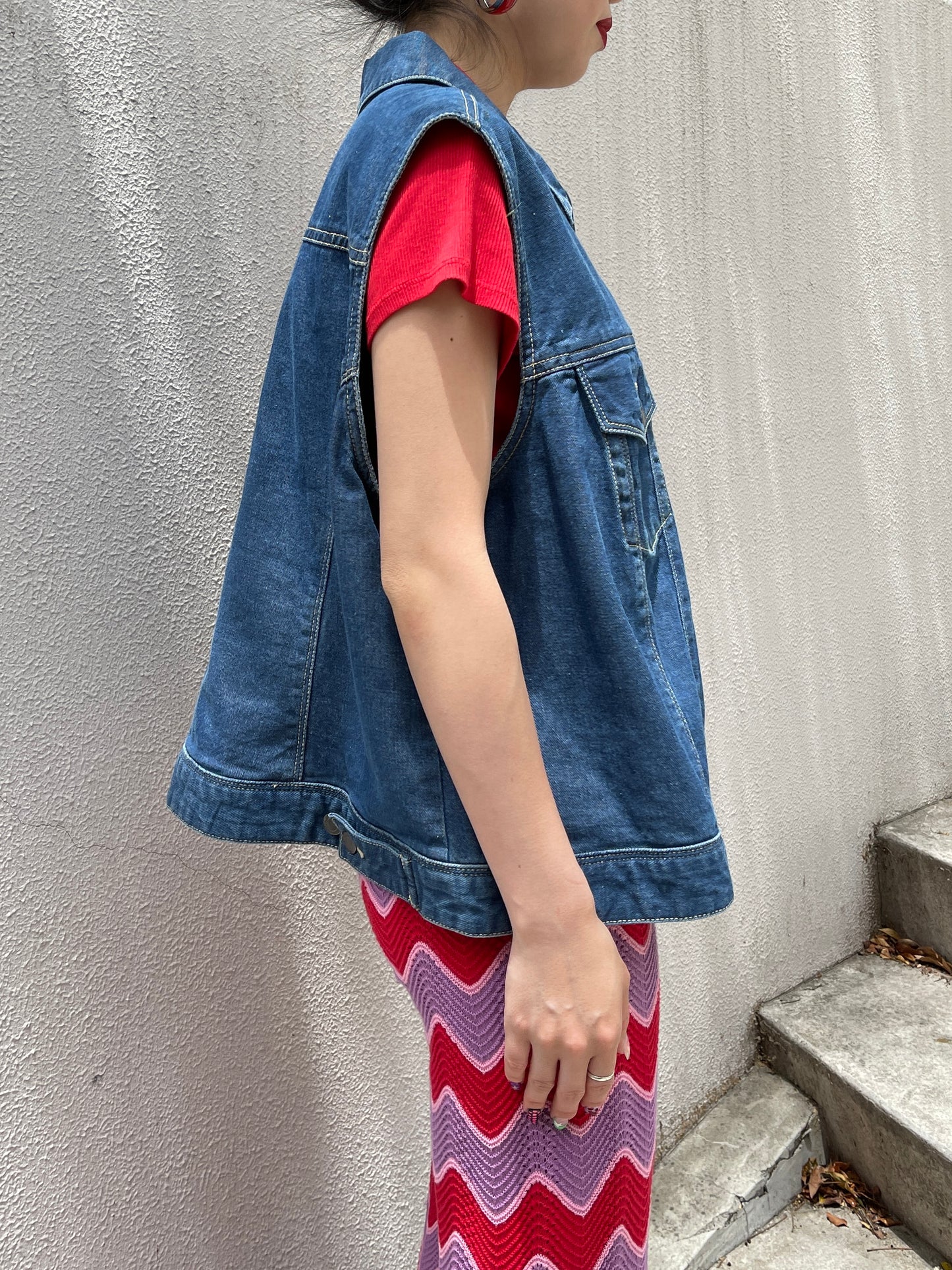 【Used】<br>ダブルポケットデニムベスト