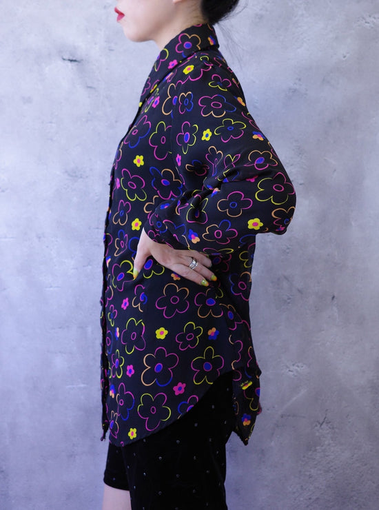 【Used】<br> 花柄シアーシャツ