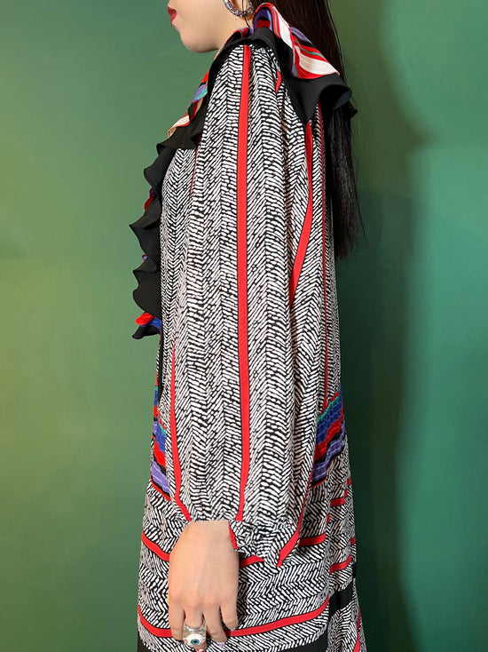 【Vintage】<br>"Diane Freis"フリルデザインワンピース