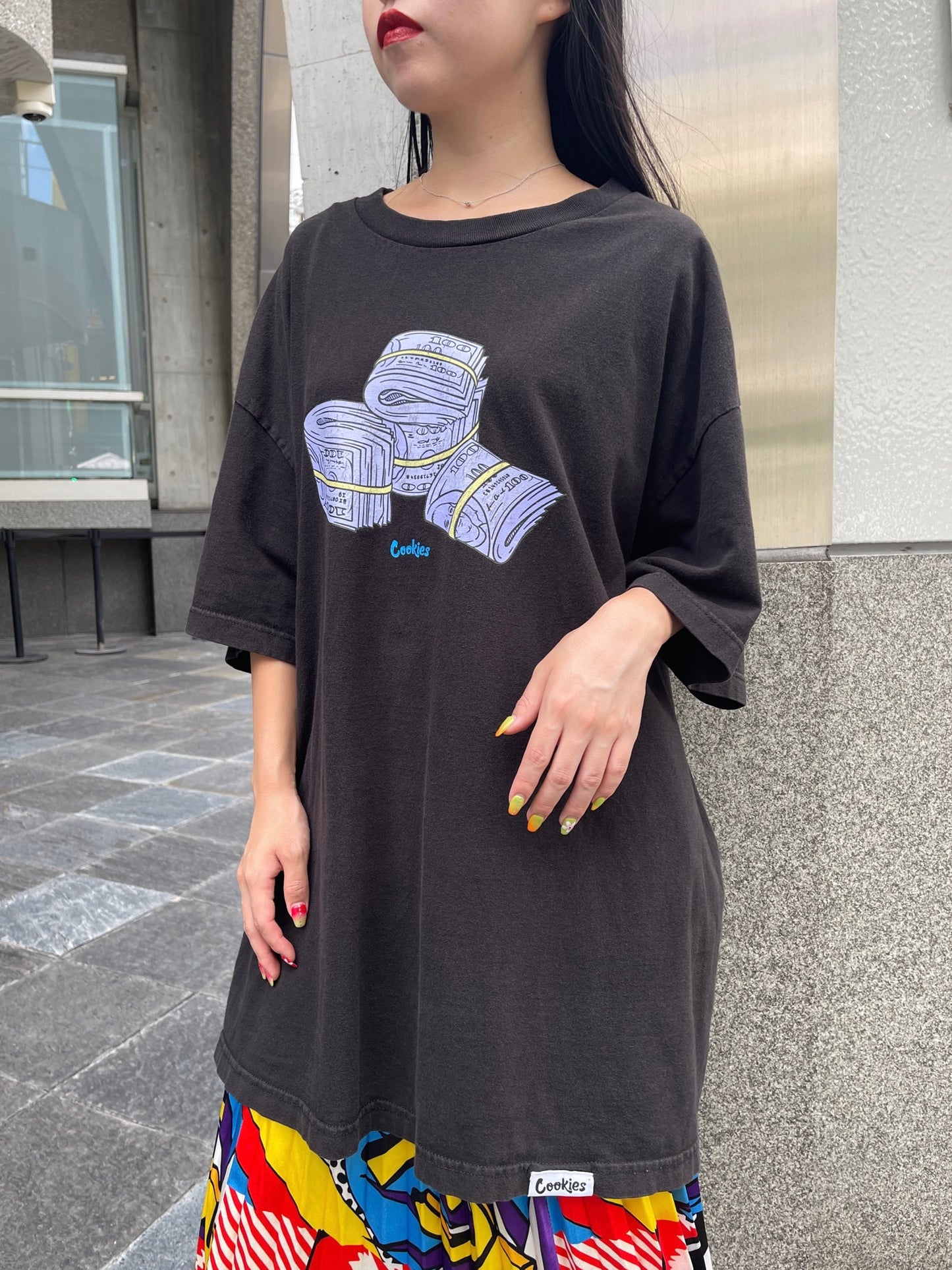 【Used】<br>"Cookies"ドル紙幣プリントTシャツ