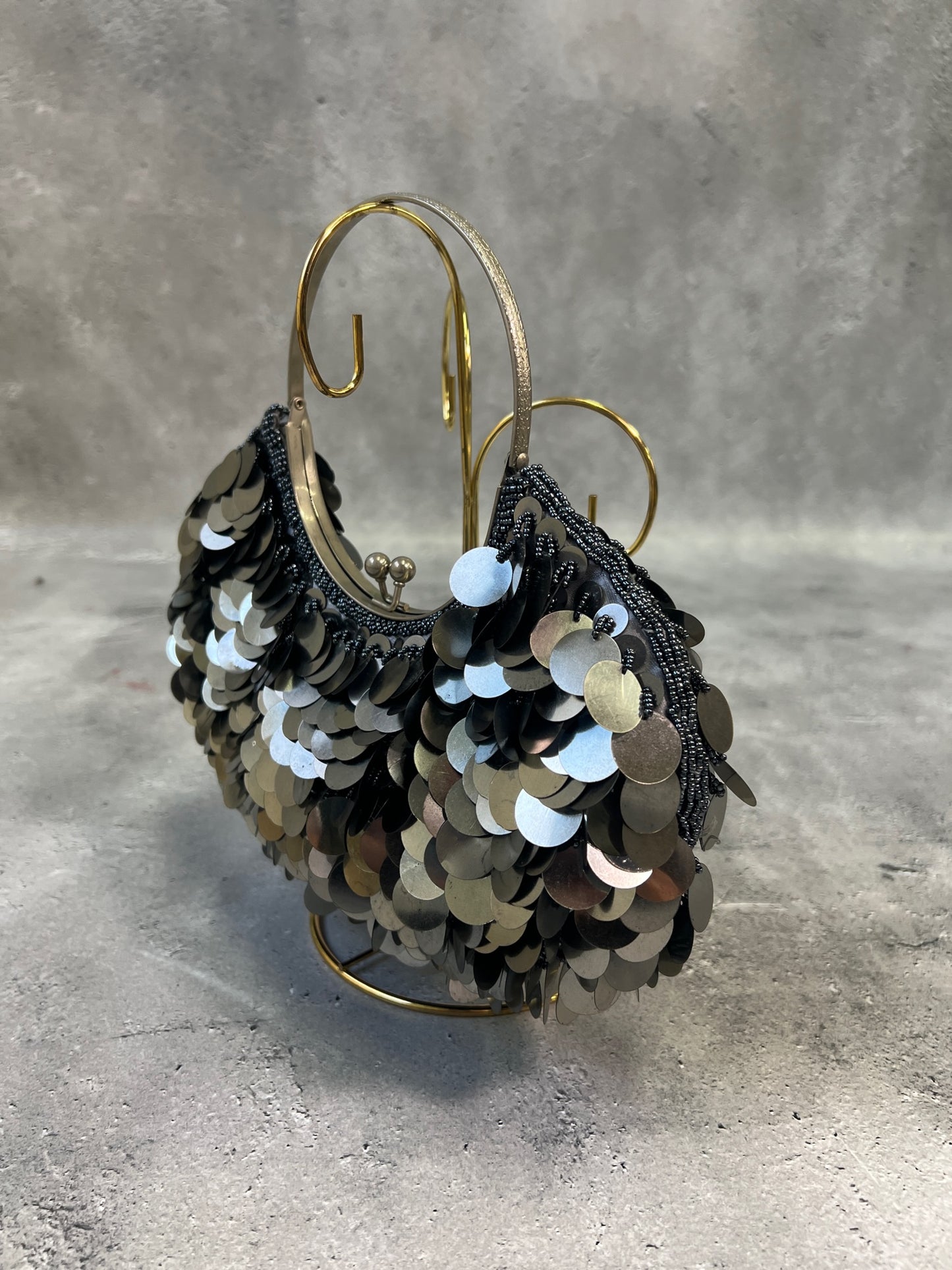 【Used】<br>シルバースパンコールバッグ