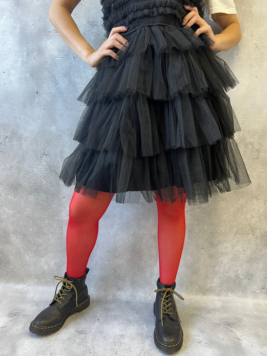 【Used】<br>ブラックチュールベアワンピース