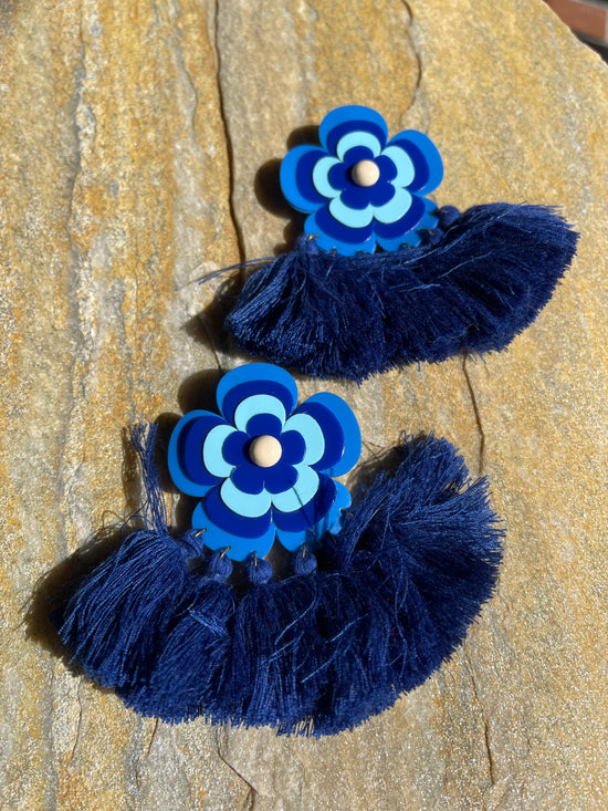 【Used】<br>お花フリンジピアス