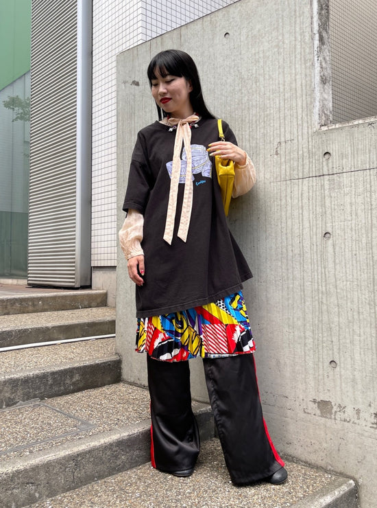 【Used】<br> アメコミ柄プリーツスカート