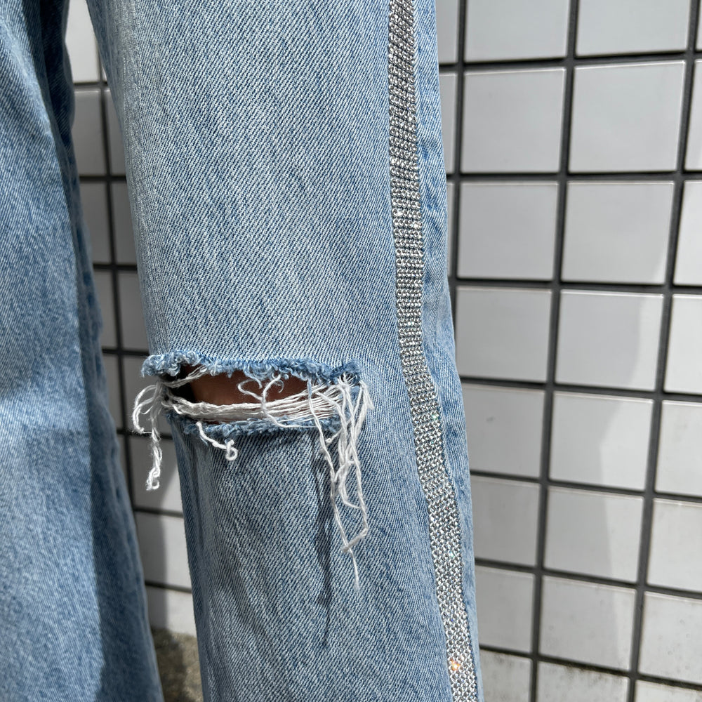 
                      
                        Levi's501ラインストーンデザインデニムパンツ
                      
                    