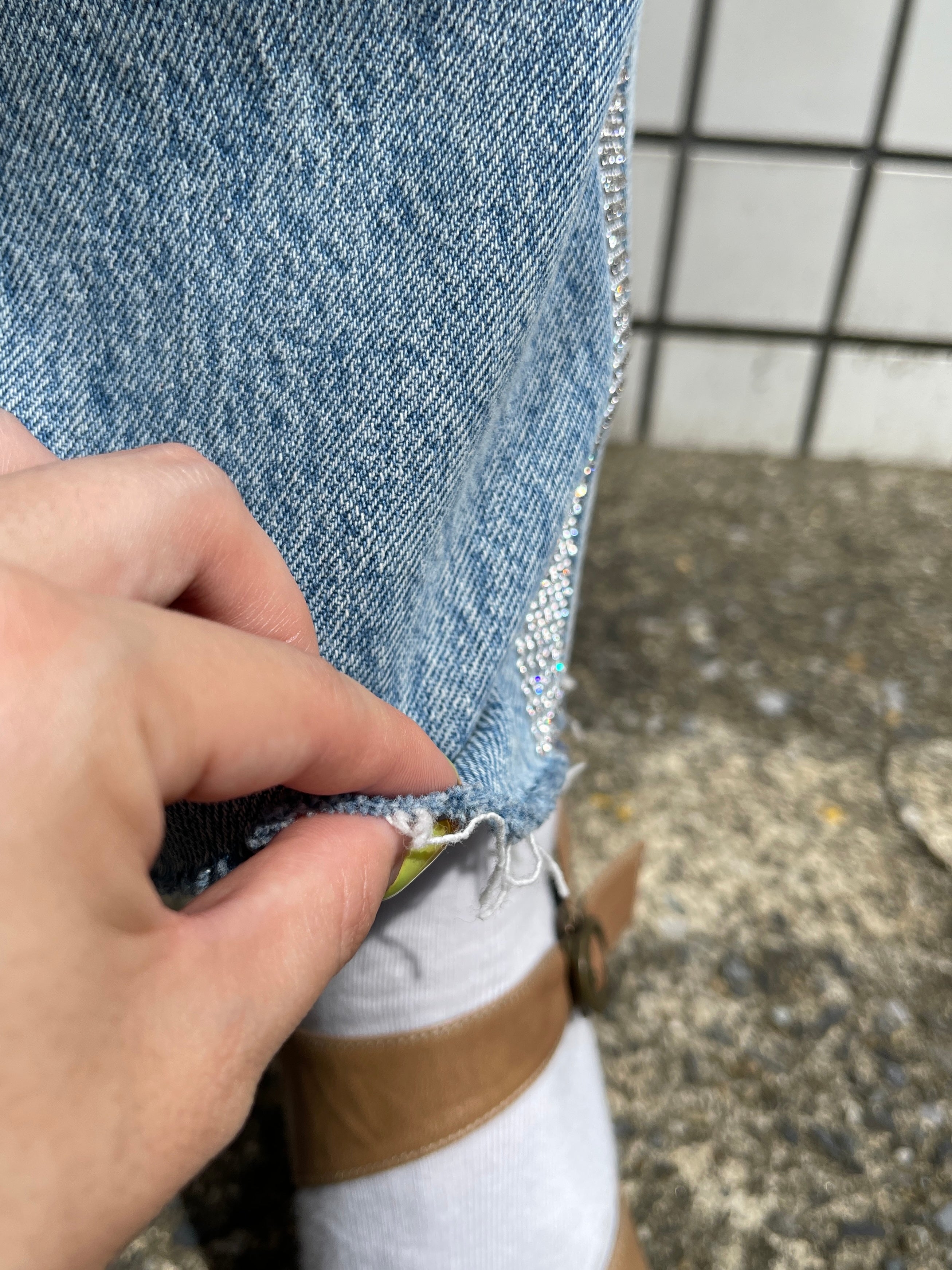 Levi's501ラインストーンデザインデニムパンツ – bed
