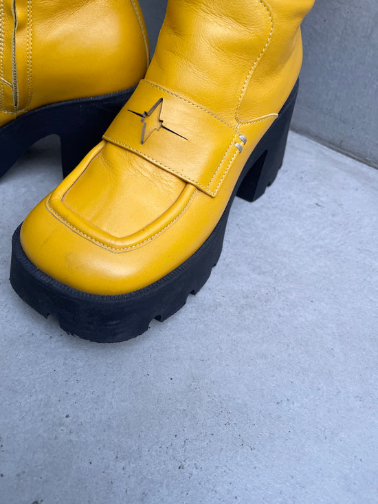【Used】<br>"NODALETO×Heaven by Marc Jacobs"チャンキーヒールロングブーツ