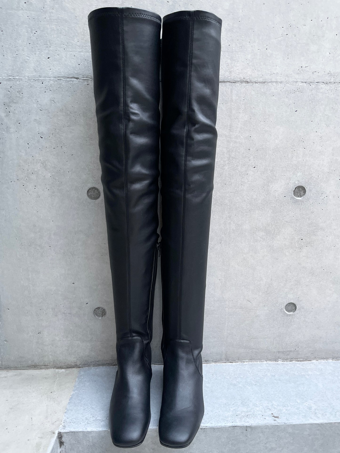【Used】<br>”STAUD”フェイクレザーオーバーニーブーツ