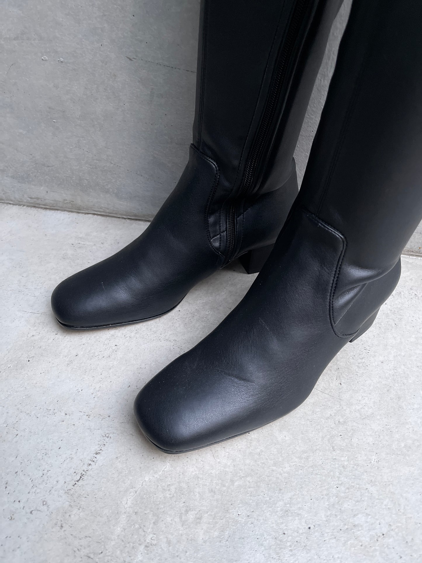 【Used】<br>”STAUD”フェイクレザーオーバーニーブーツ