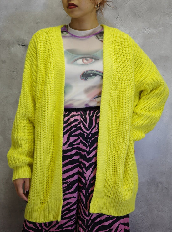 【Used】<br>イエローロングカーディガン