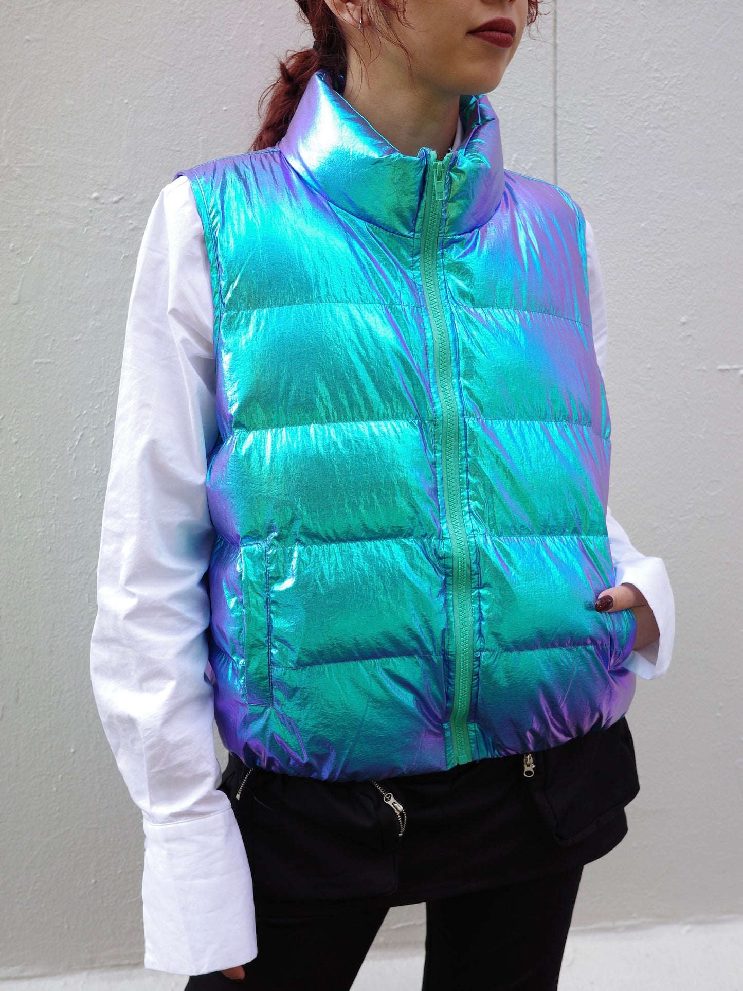 【Used】<br> メタリックダウンベスト