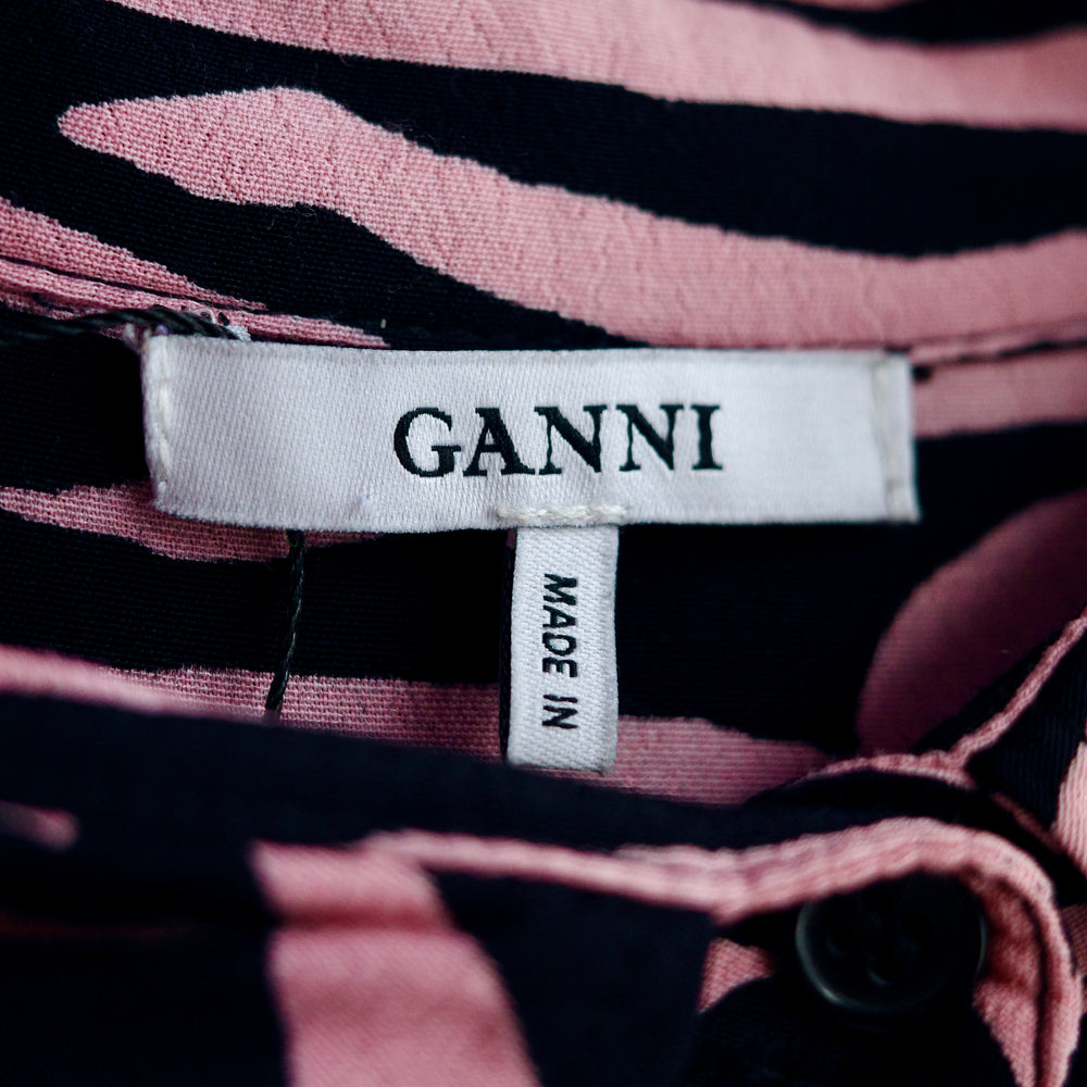 
                      
                        GANNI ゼブラ柄シャツワンピース
                      
                    