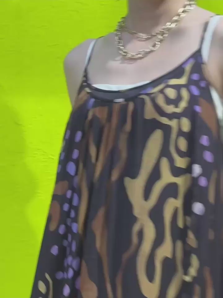 DIANE VON FURSTENBERG 総柄 ティアード キャミワンピース