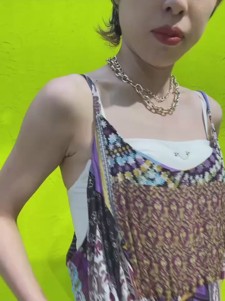 ペイズリー柄ロングワンピース