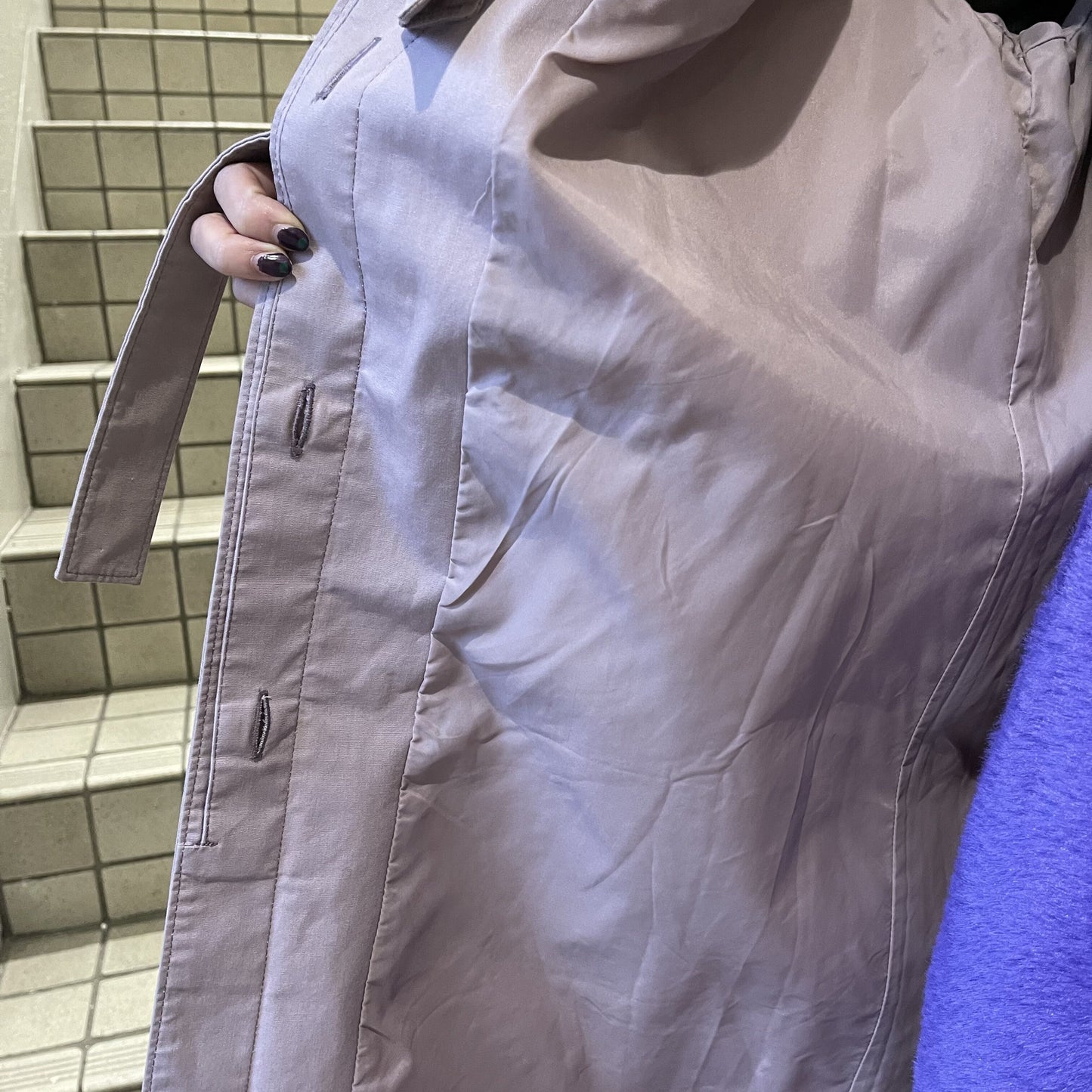 【Vintage】”London Fog” ラベンダートレンチコート
