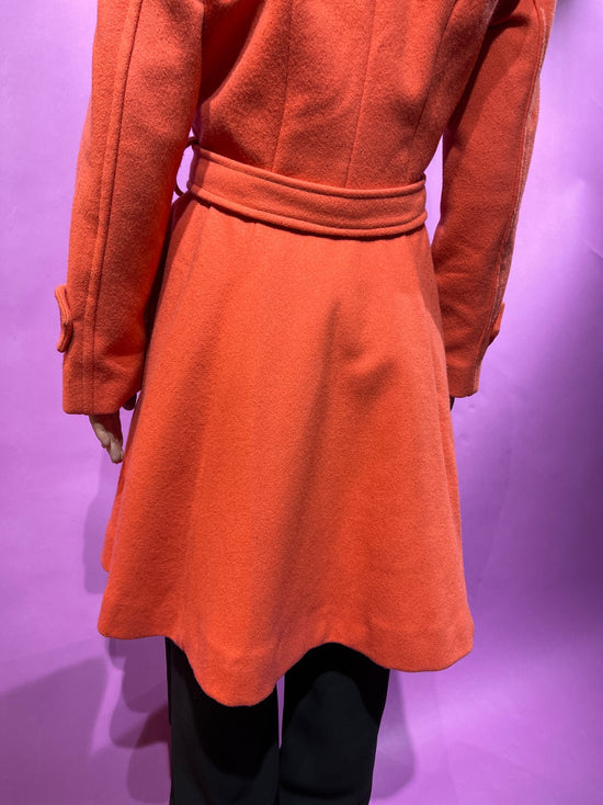 【Used】<br>サーモンピンクベルテッドコート