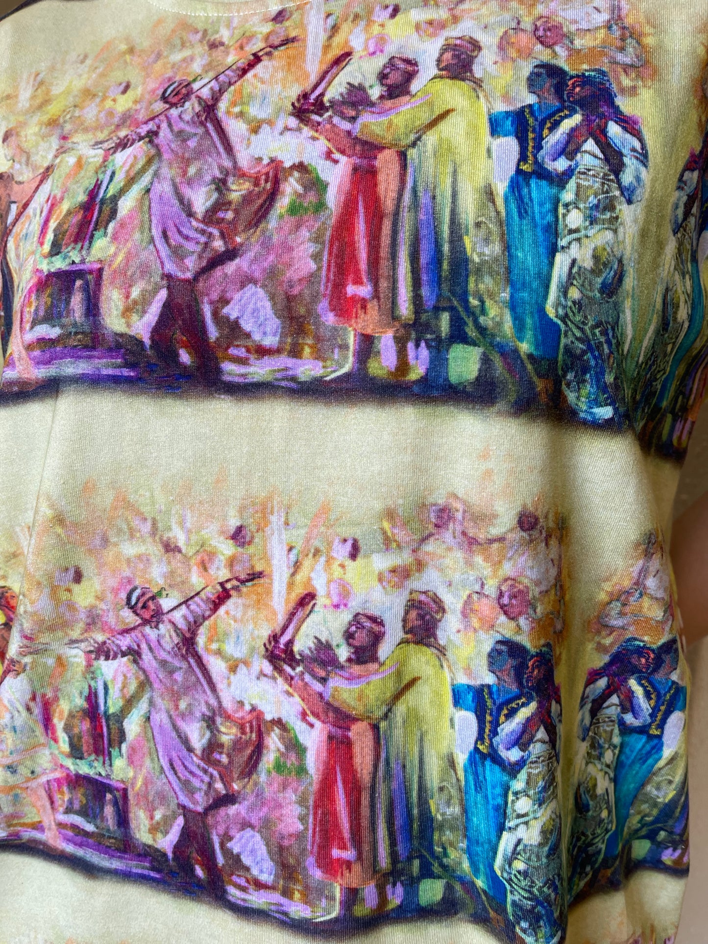 【Used】<br>西洋壁画プリントTシャツ