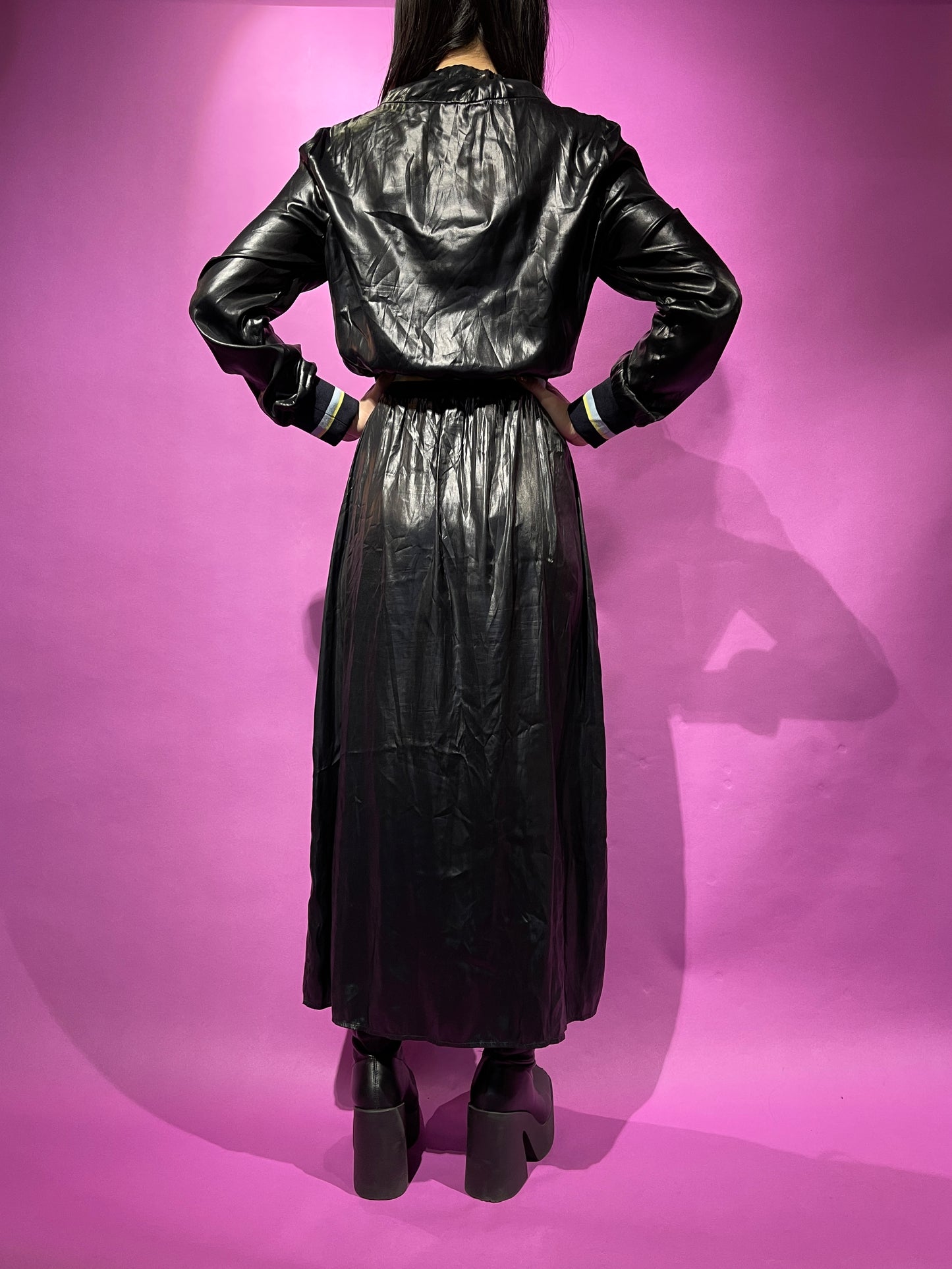 【Used】<br>ラスターブラックロングドレス