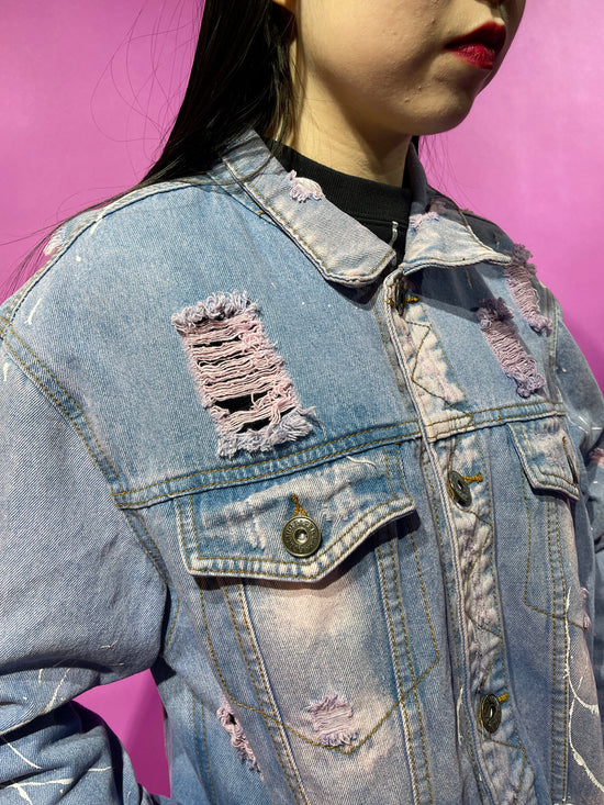 【Used】<br>クラッシュペイントデニムジャケット