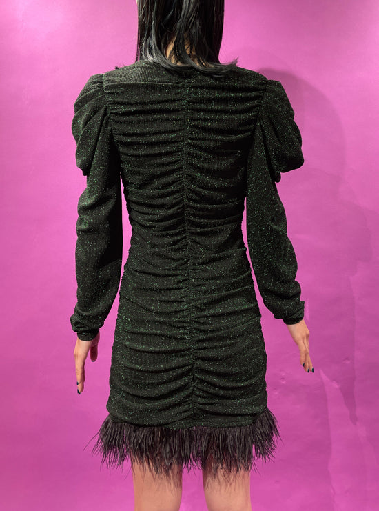 【Used】<br>フェザーデザイングリッターワンピース