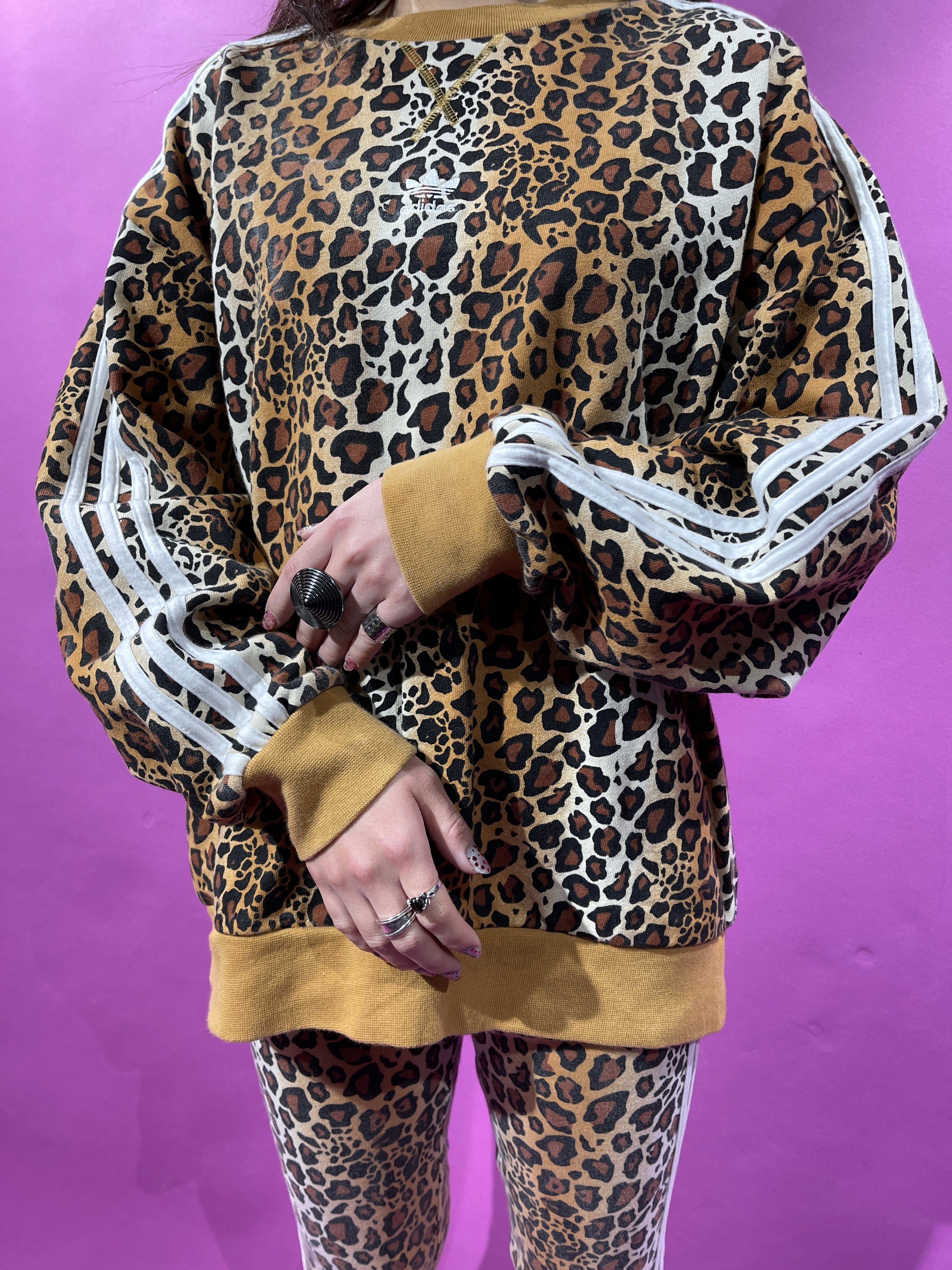 ジャザサイズ　セットアップ　レオパード柄 半袖 セットアップジャージ 長ズボン 服 DIAMOND JAPAN アニマル