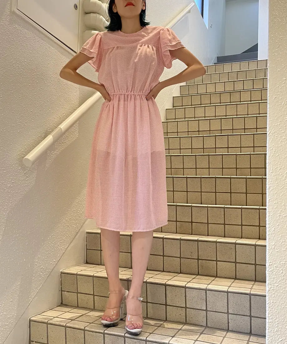 【Vintage】<br>Window Pane Checked Dress