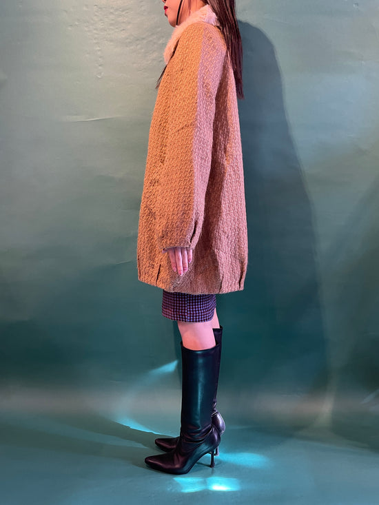 【Used】<br>ファー付きグリッターコート