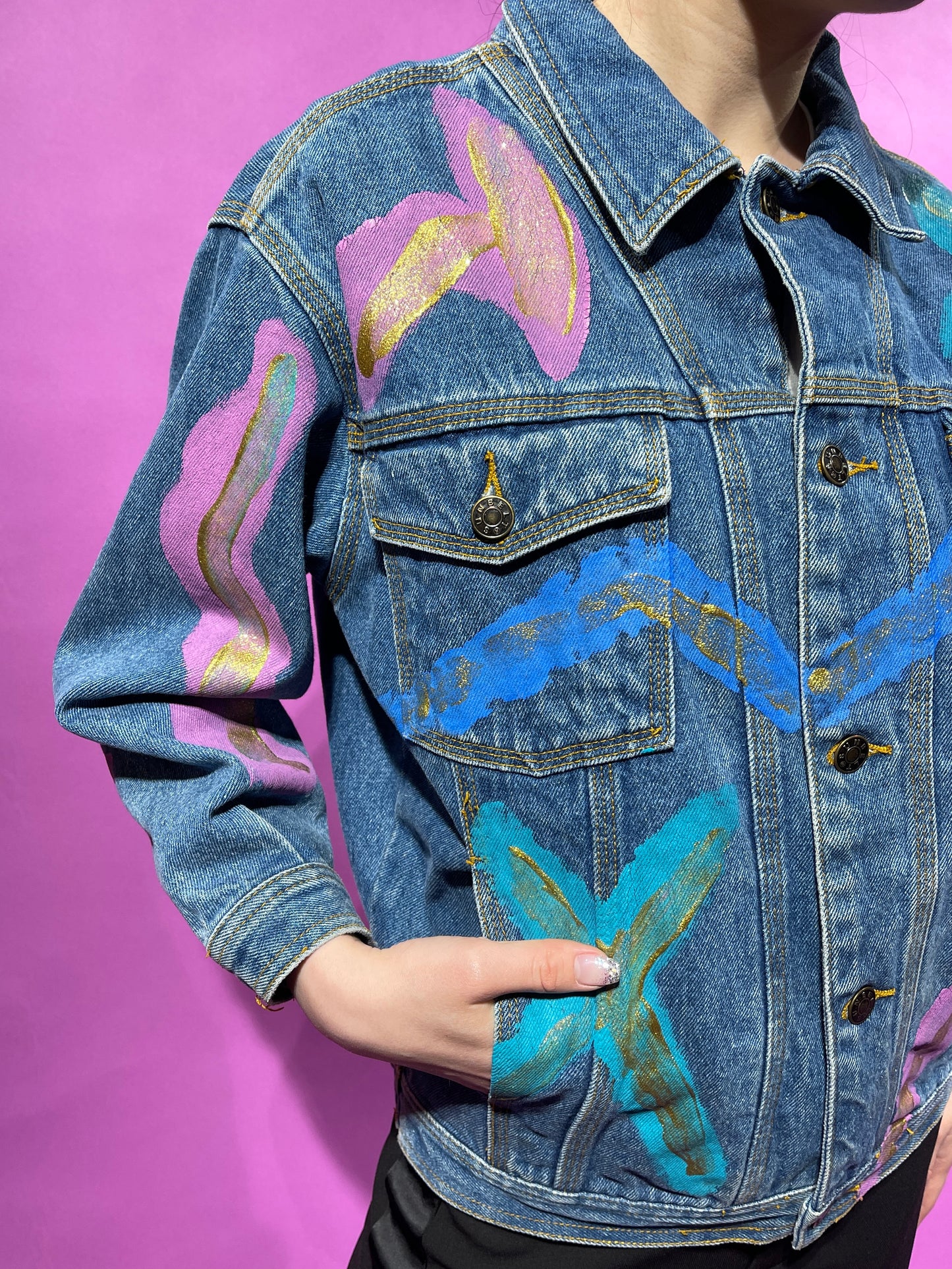 【Used】<br>ペイントデニムジャケット