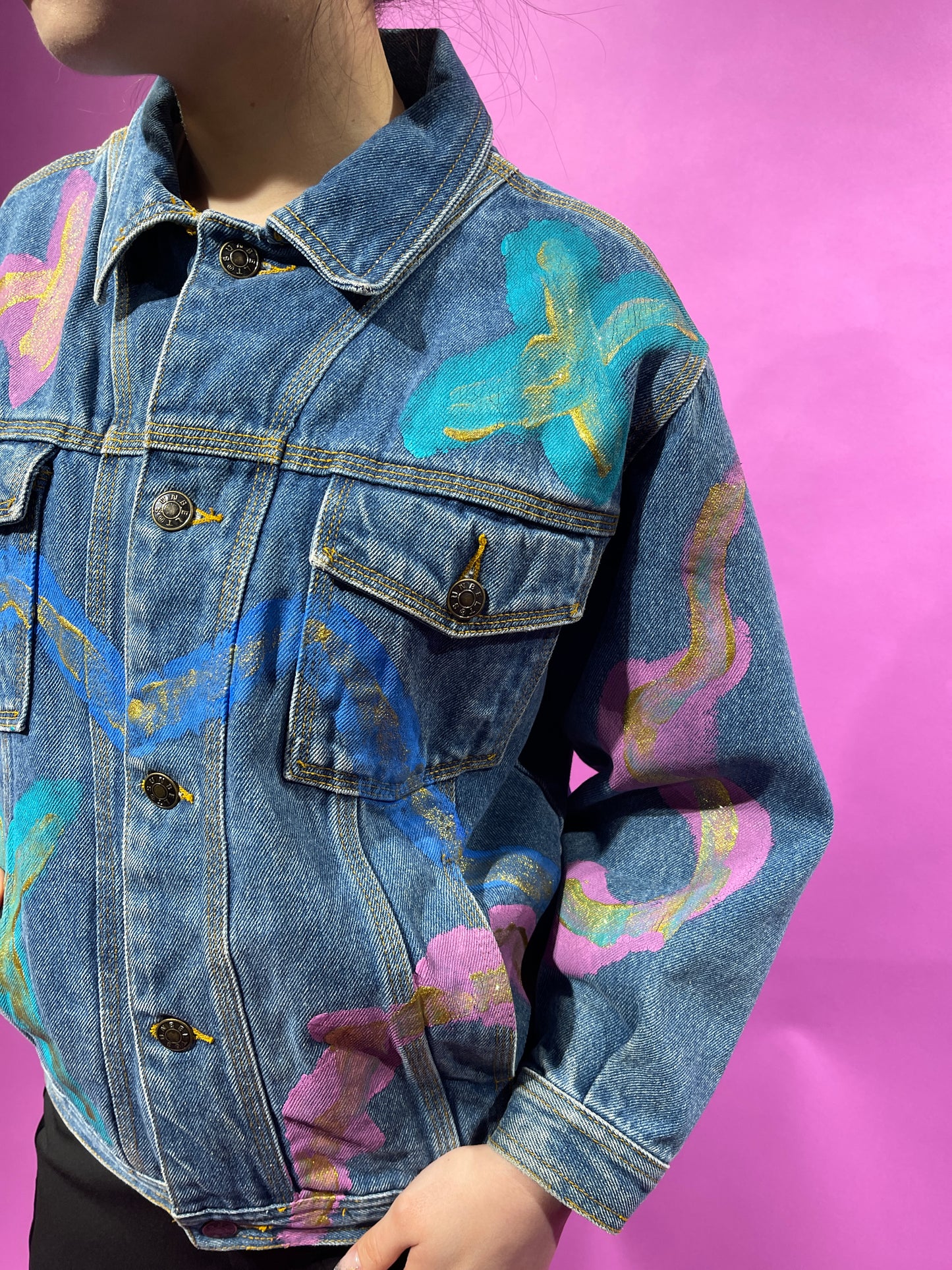 【Used】<br>ペイントデニムジャケット