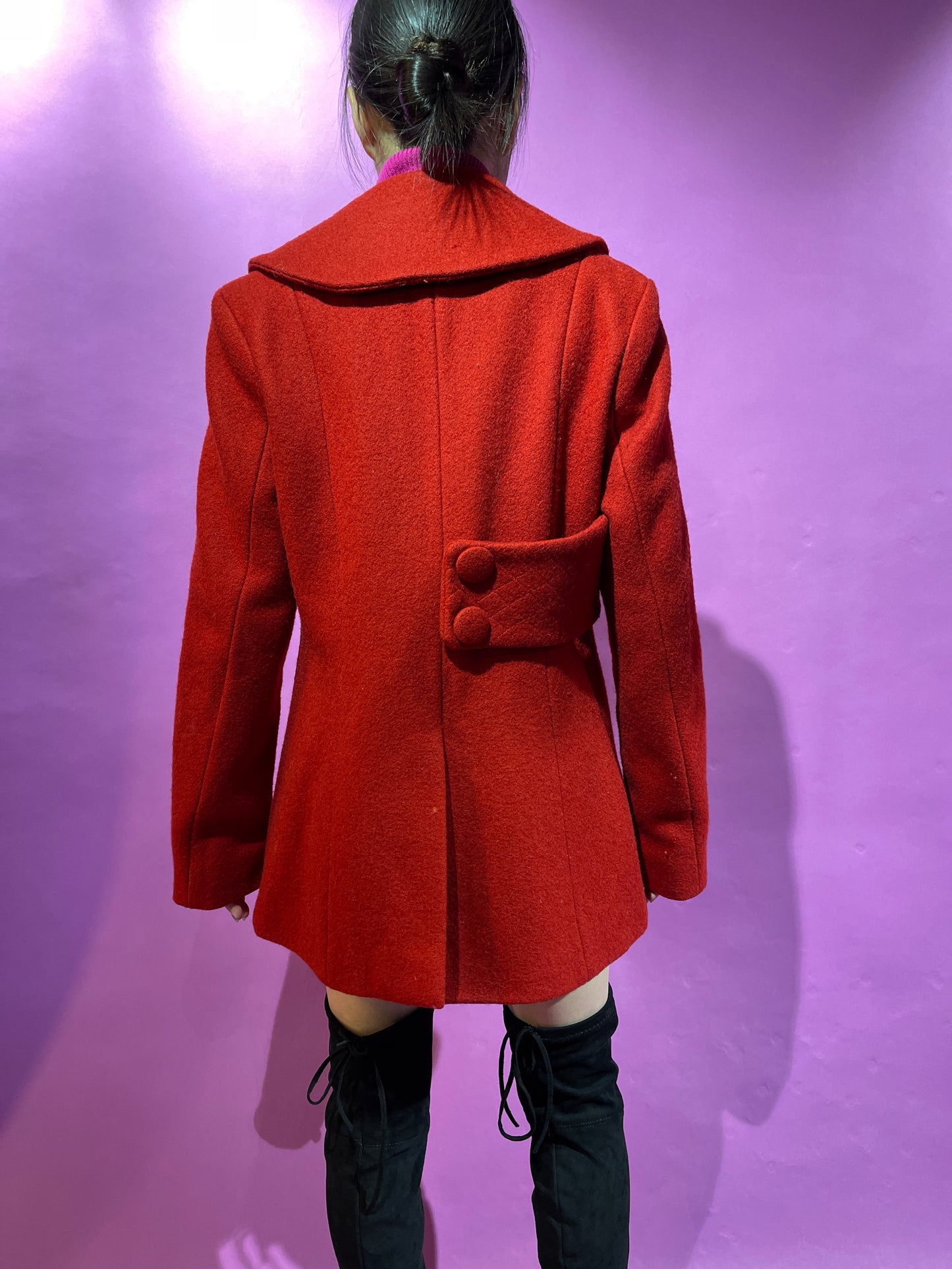 【Used】<br>ウールデザインショートコート