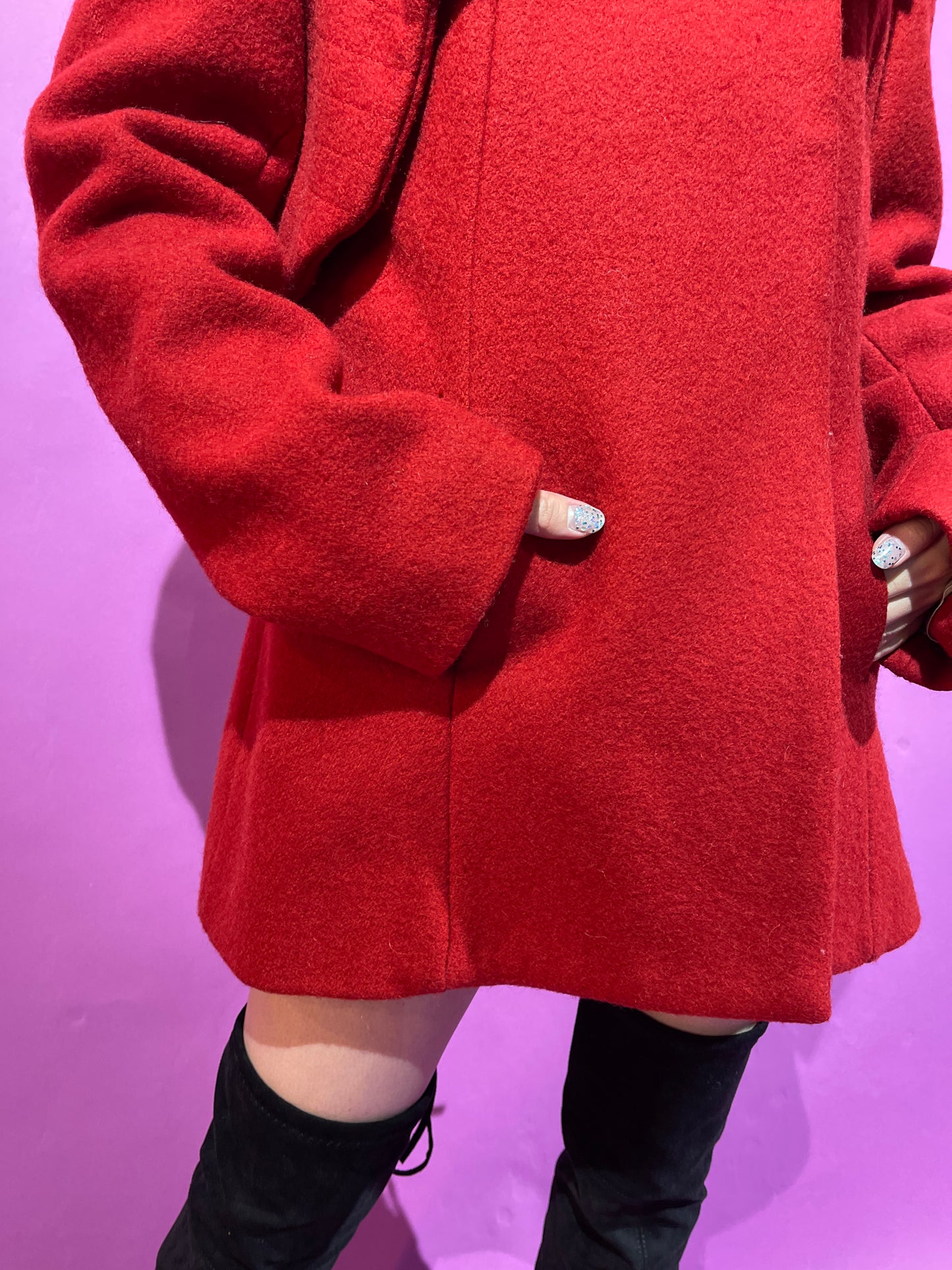 【Used】<br>ウールデザインショートコート