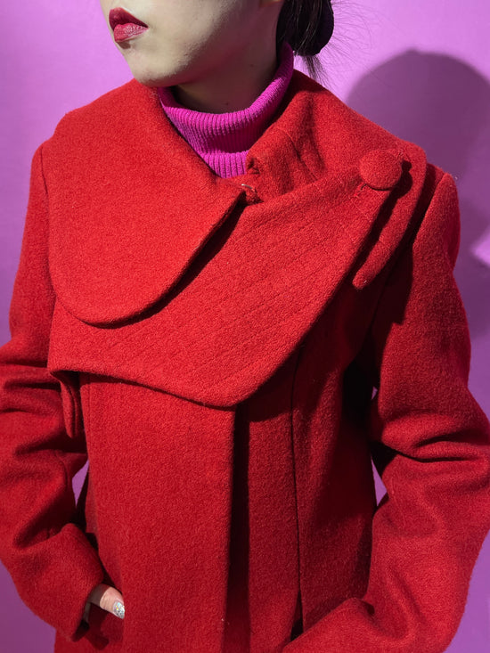 【Used】<br>ウールデザインショートコート