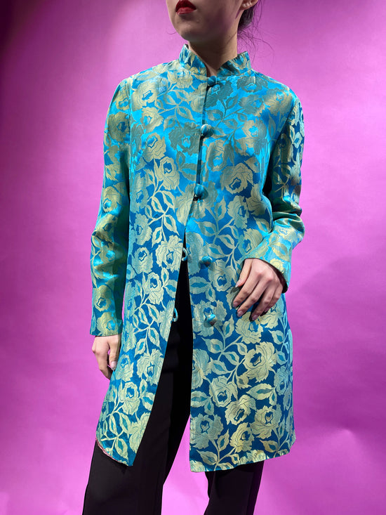 【Vintage】<br>花柄チャイナジャケット