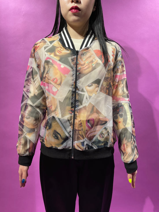 【Used】<br>コラージュフォトプリントブルゾン