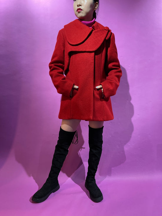 【Used】<br>ウールデザインショートコート
