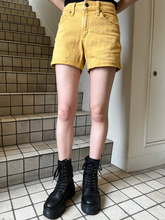 【Used】イエローロールアップショートパンツ