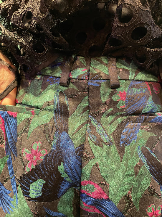 【Used】<br>ボタニカル柄刺繍パンツ