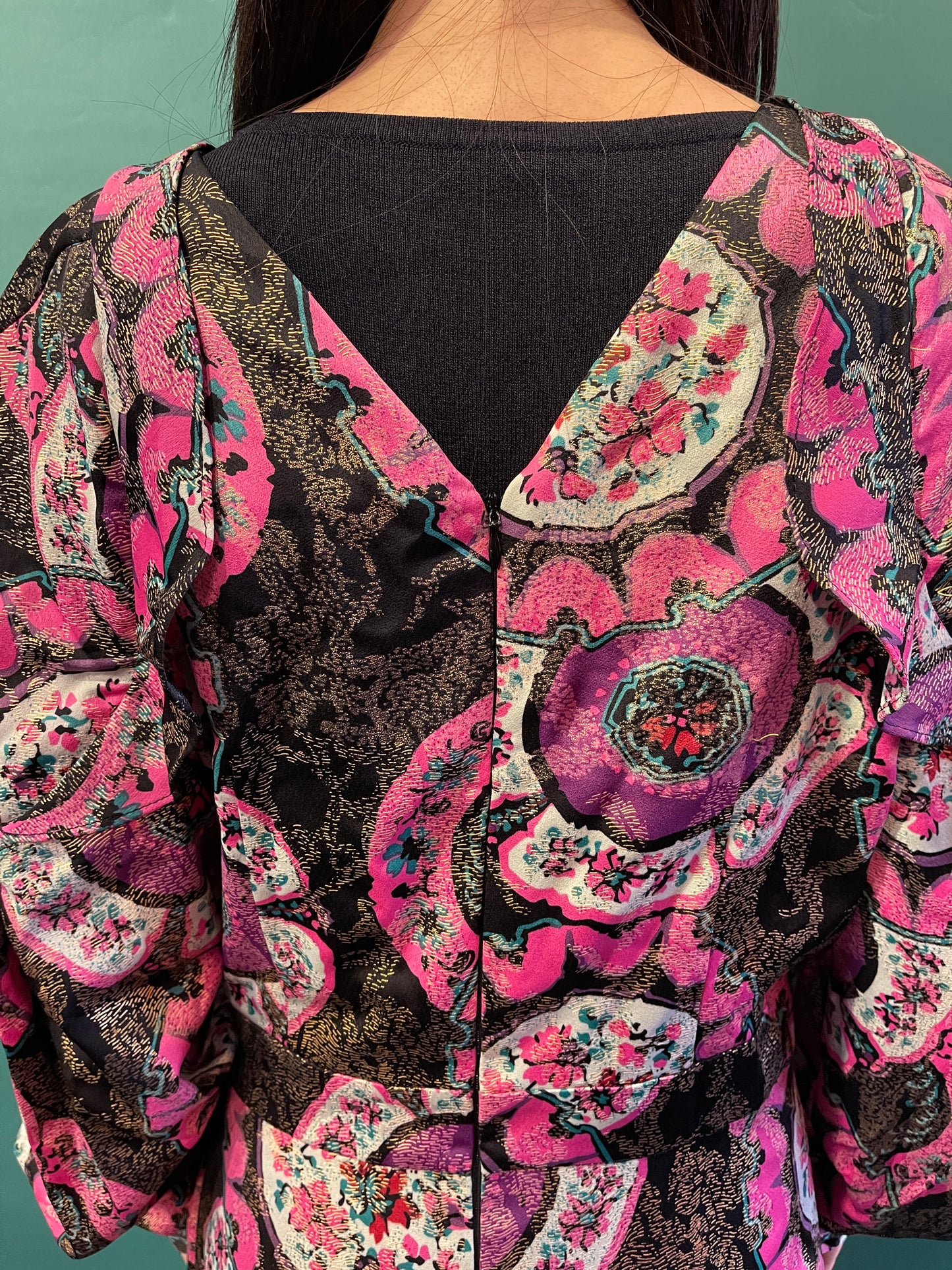 【Used】<br>Art graphic pink long dress