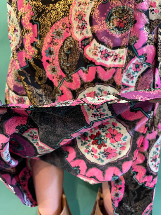 【Used】<br>Art graphic pink long dress