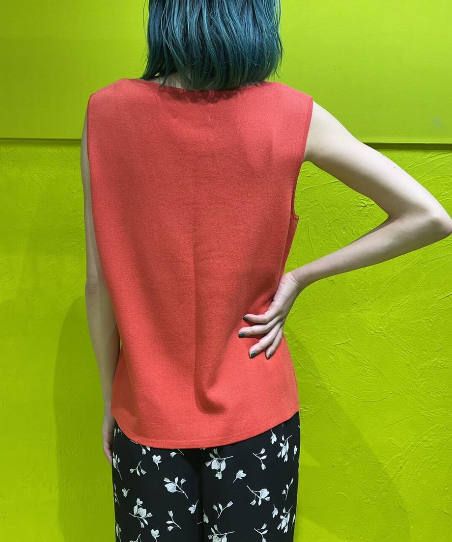 【Used】 オレンジノースリーブレーヨントップス