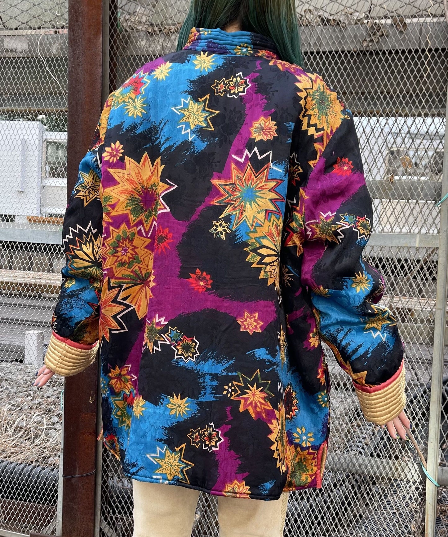 【Used】100%  レーヨンチャイナジャケット