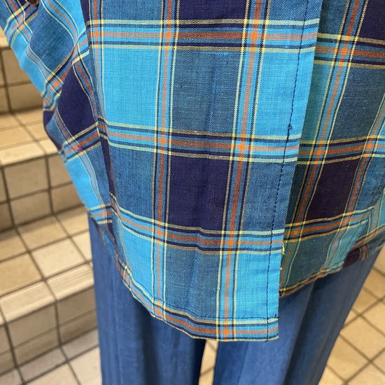 【Used】ブルーチェックコート