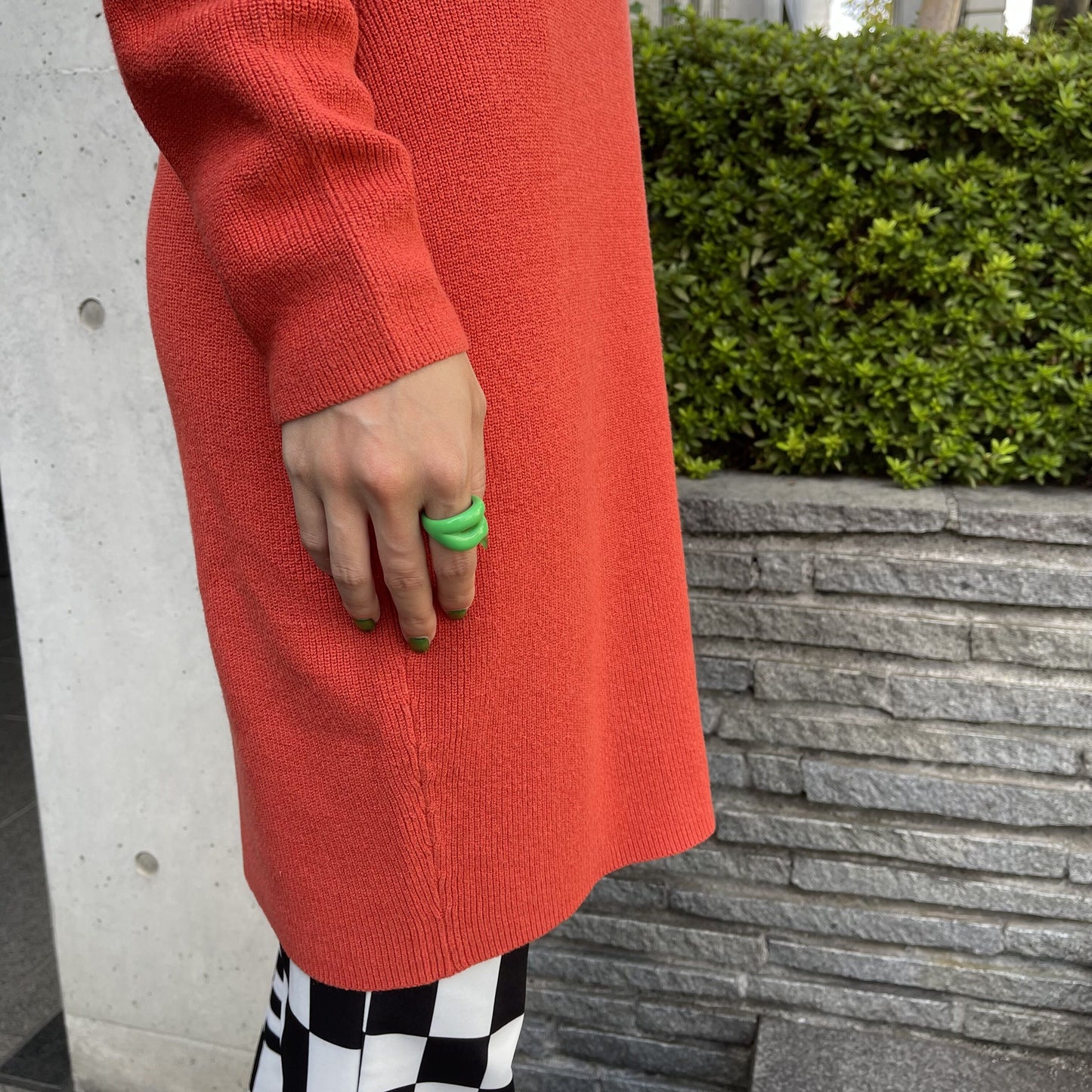 【Used】<br>Boat neck knit dress