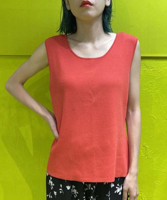 【Used】 オレンジノースリーブレーヨントップス