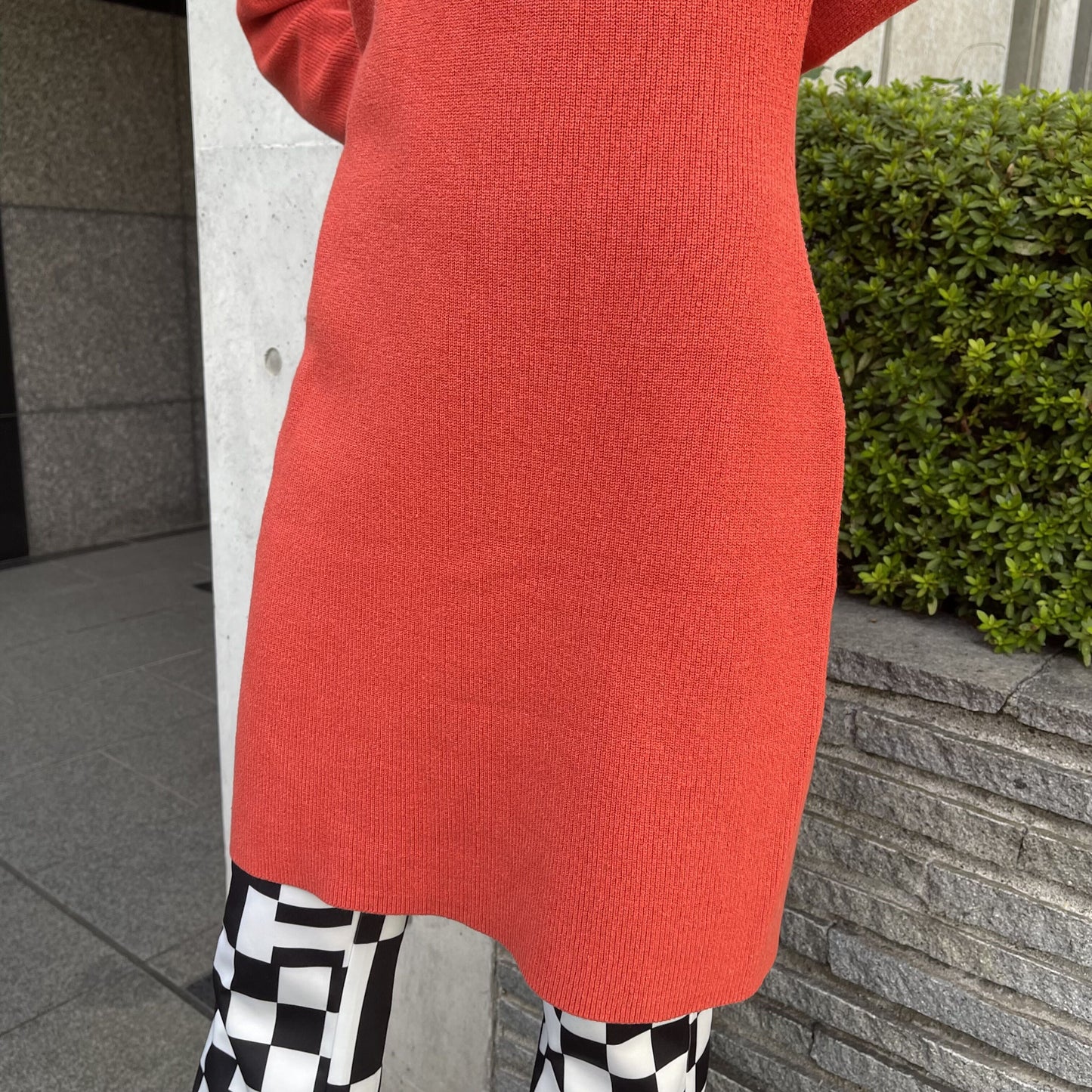 【Used】<br>Boat neck knit dress